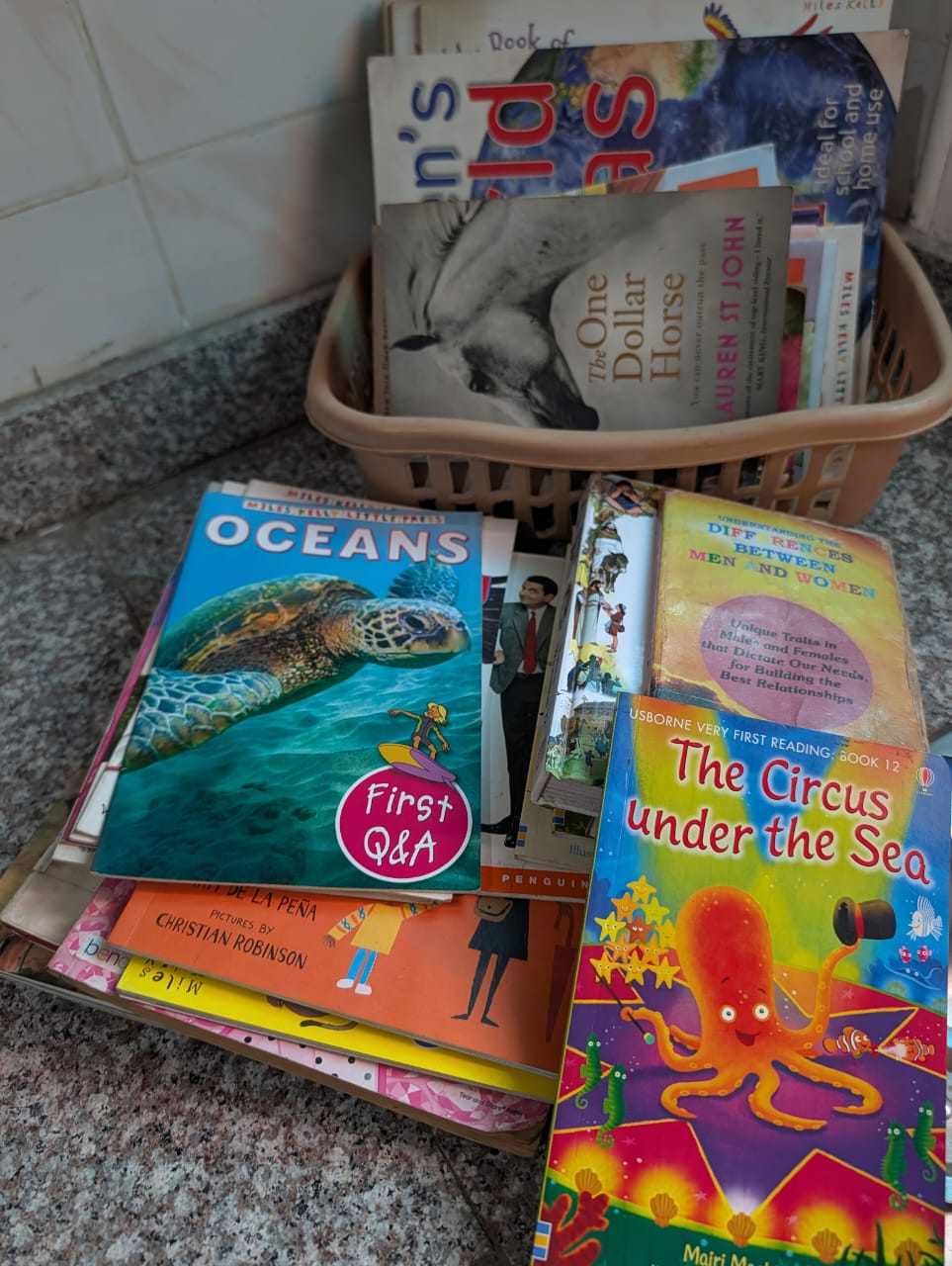 Books donated to the library collection